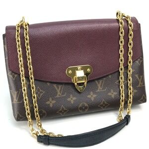 LOUIS VUITTON Authentic Brown Monogram Leather Shoulder Bag